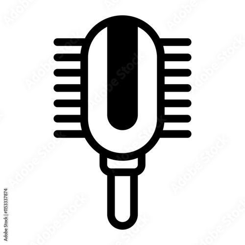 Hair Brush Glyph Icon