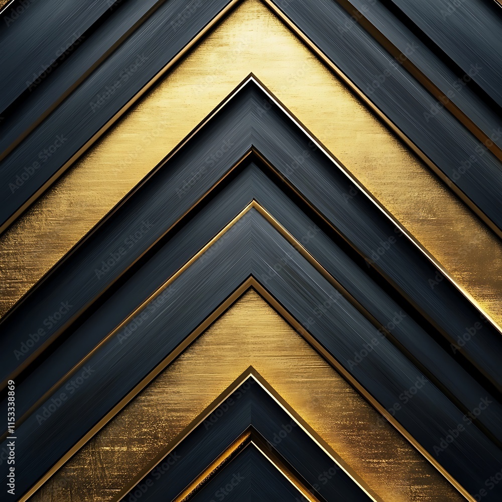 Obraz premium Abstract luxurious metal background with black and golden