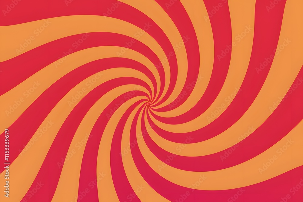 Vibrant Red and Yellow Spiral Optical Illusion, Creating a Mesmerizing and Hypnotic Visual Effect. Vibrant Red and Yellow Spiral Optical Illusion, Creating a Mesmerizing and Hypnotic Visual Effect.