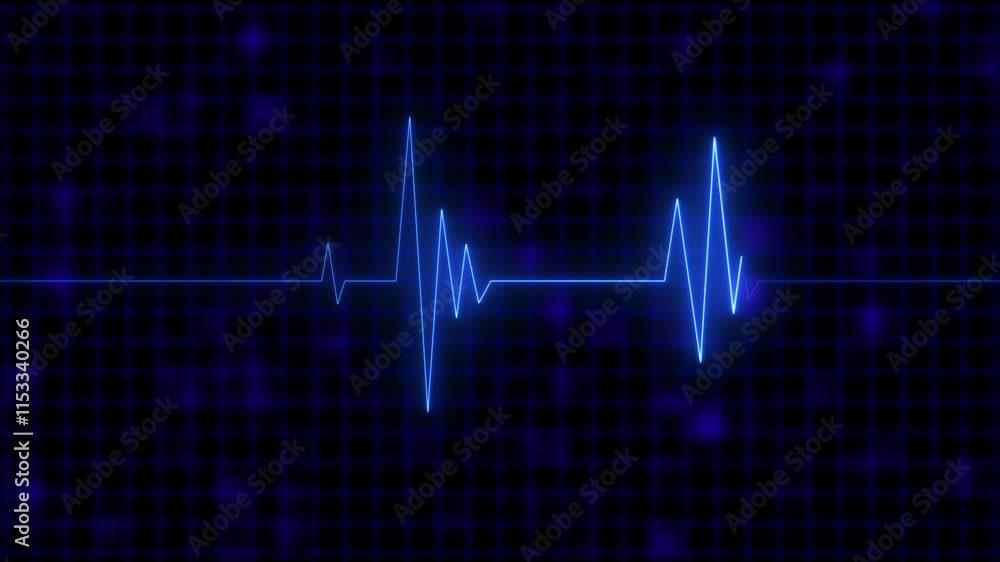 Glowing neon heartbeat line icon animation. Electrocardiogram shows heart beat lines.Medical laboratory concept.neon ecg line animation video on black background. Heart beat.One pulse line. Glowing neon heartbeat line icon animation. Electrocardiogram shows heart beat lines.Medical laboratory concept.neon ecg line animation video on black background. Heart beat.One pulse line.