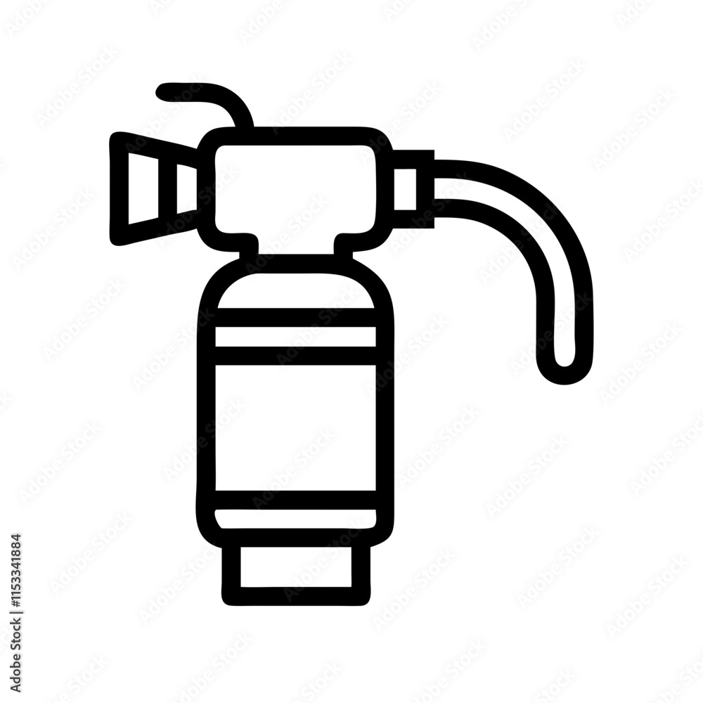 Fire Extinguisher Line Drawing icon. Vector illustration Fire Extinguisher Line Drawing icon. Vector illustration