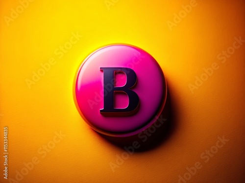Silhouette of a Button with the Letter B - Minimalist Design Free Download Silhouette of a Button with the Letter B - Minimalist Design - GFXLoad