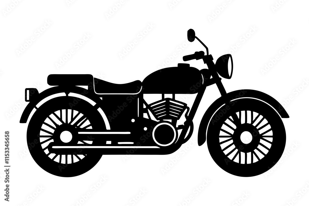 Obraz premium Vintage motorcycle classic silhouette design