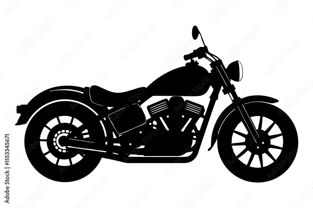 Obraz premium Cruiser motorcycle silhouette