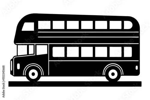 Double-decker bus silhouette