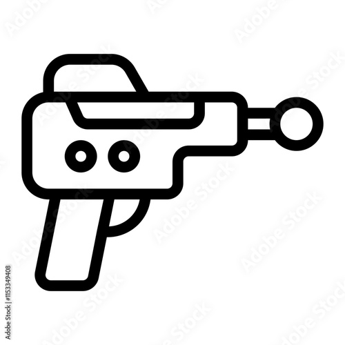 Laser Gun Line Icon