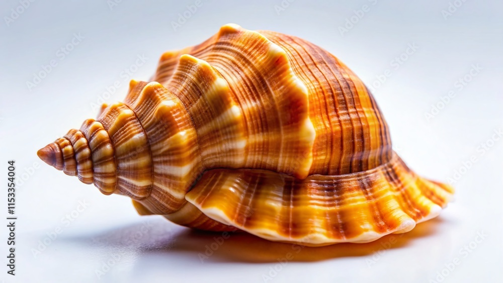 Single Seashell on White, Clean Background - Elegant Minimalist Stock Photo Single Seashell on White, Clean Background - Elegant Minimalist Stock Photo