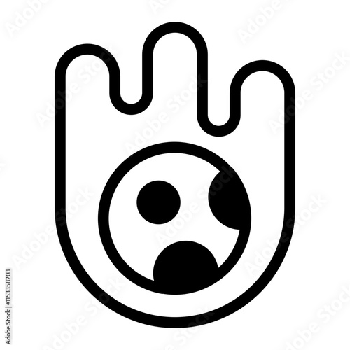 Meteoroid Glyph Icon