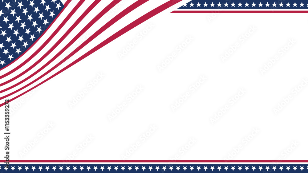 Display of American Flag Patterns With Bold Colors and Star Designs Against a White Background Display of American Flag Patterns With Bold Colors and Star Designs Against a White Background