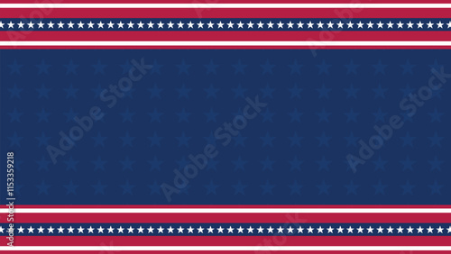 Red, White, and Blue Design With Stars and Stripes for Celebrations and Events