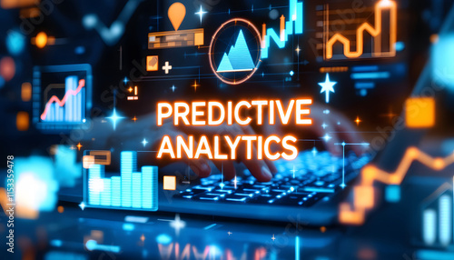Predictive Analytics on Laptop Screen, Data Science and Predictive Modeling, Business Analytics and Forecasting Technology