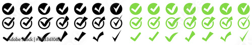 Tick icon set or Check mark symbol collection.Vector
