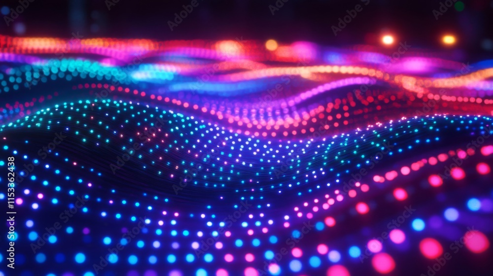 Abstract Colorful Wavy Light Pattern Design Abstract Colorful Wavy Light Pattern Design
