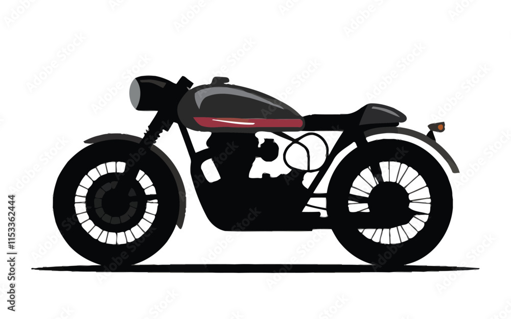 A motorbike silhouette vector icon.
