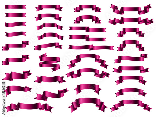 リボンセット、12マゼンタ