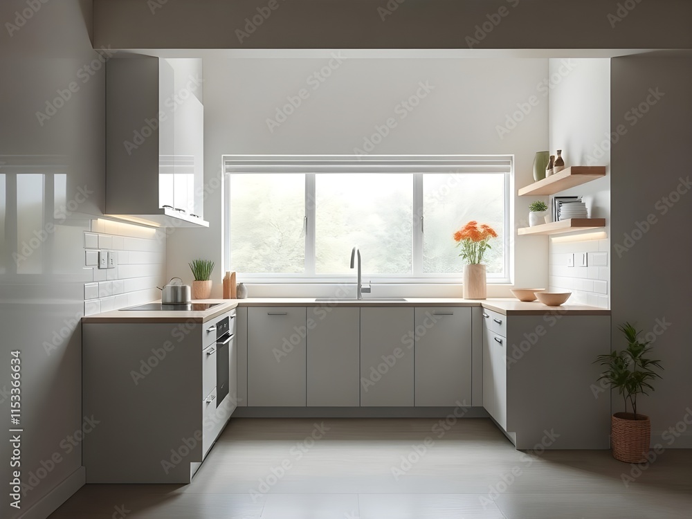 Fototapeta premium modern kitchen in house