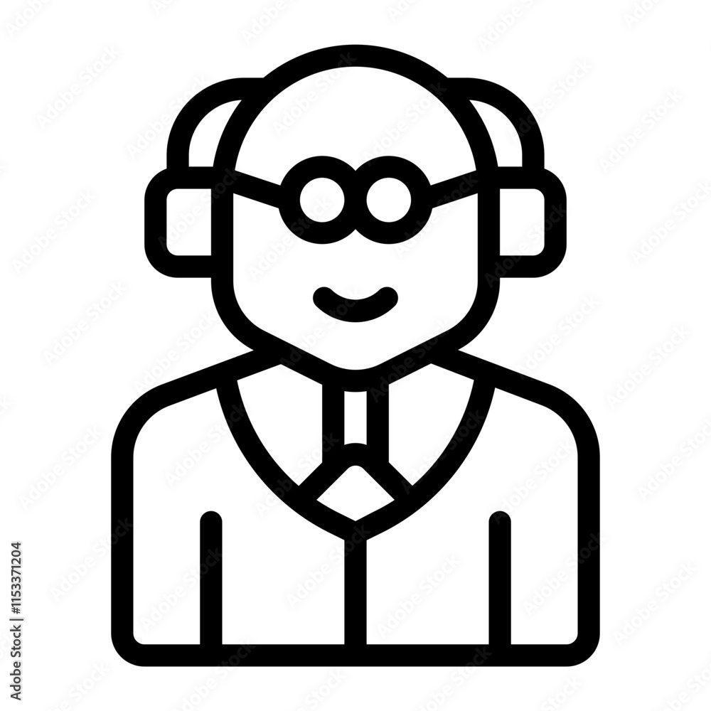 Professor Line Icon Professor Line Icon