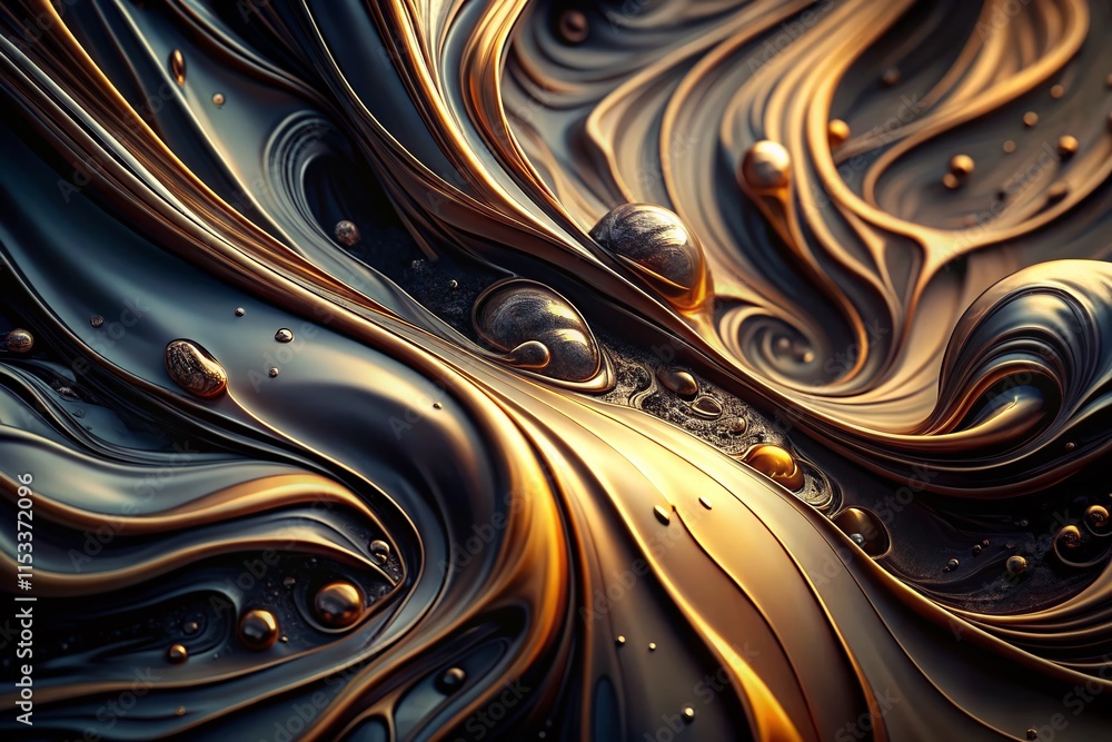 Abstract Black Metallic Fluid Art Sepia Background Aerial Photography - Free Flowing Design Abstract Black Metallic Fluid Art Sepia Background Aerial Photography - Free Flowing Design