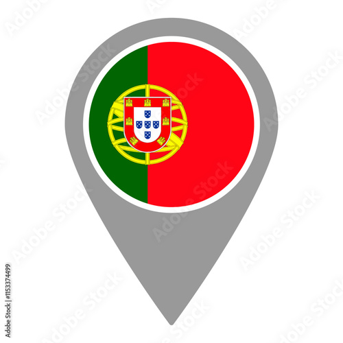 Portugal flag location pin, flag application, Flag on Location Pin, graphic design, map pointer, vector illustration. Free Download Portugal flag location pin, flag application, Flag on Location Pin, graphic design, map pointer, vector illustration. - GFXLoad