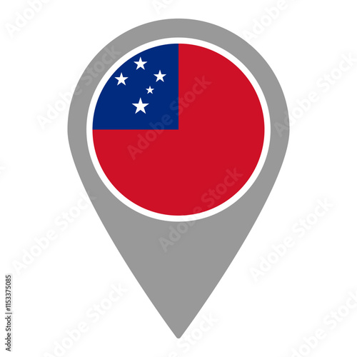 Free Download Samoa flag location pin, flag application, Flag on Location Pin, graphic design, map pointer, vector illustration. - GFXLoad