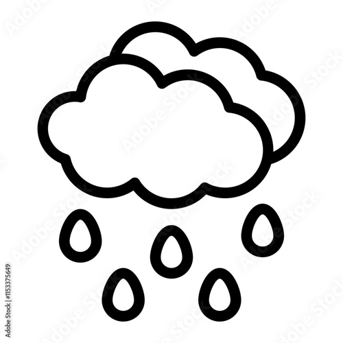 Raining Line Icon