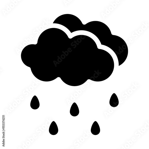 Raining Solid Icon