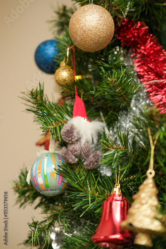 Christmas tree with ormanents