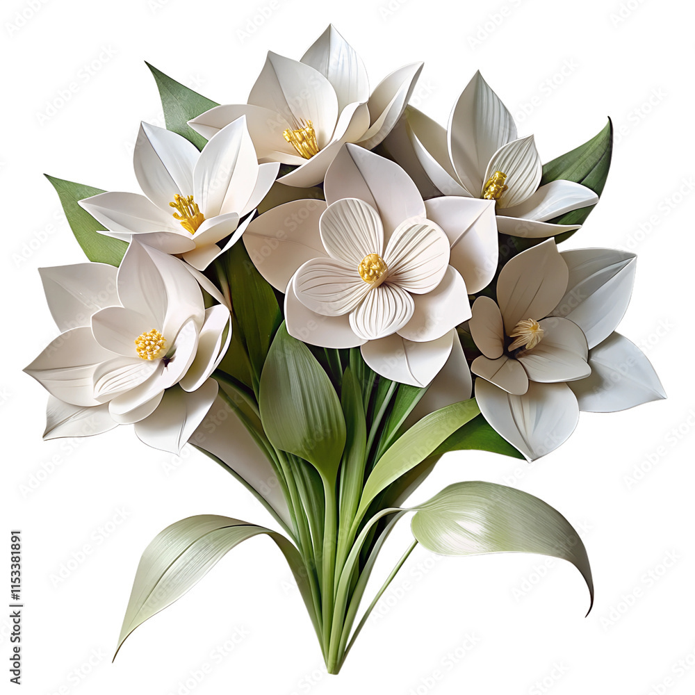 Fototapeta premium bouquet of white lilies