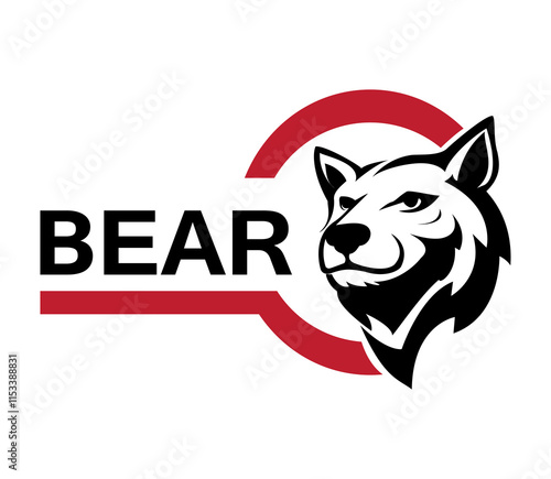 simple bear head logo design