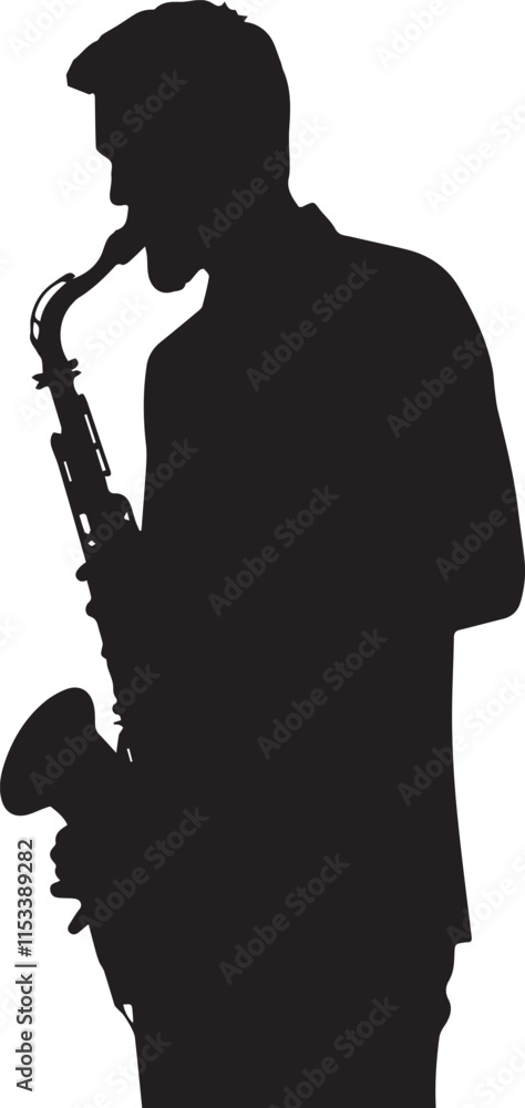 silhouette of a person with saxophone silhouette of a person with saxophone