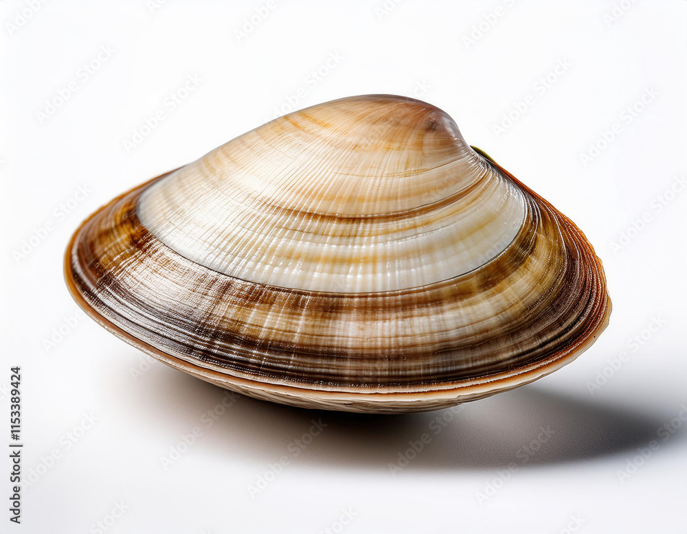 clam in the white background studio shot
