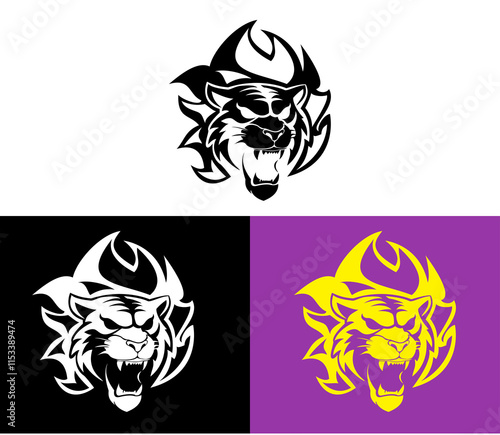 simple tiger head logo design