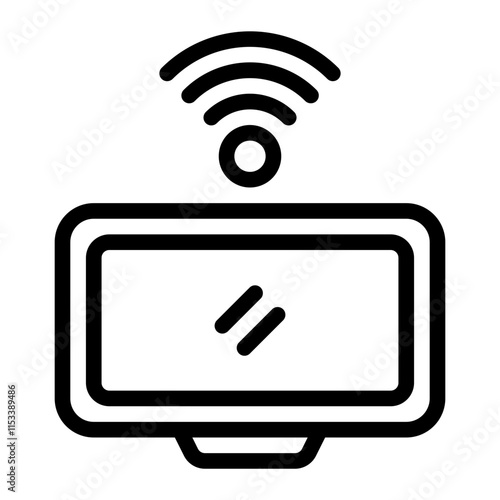Smart Tv Line Icon