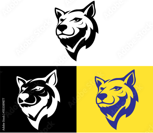 simple bear head vector logo design