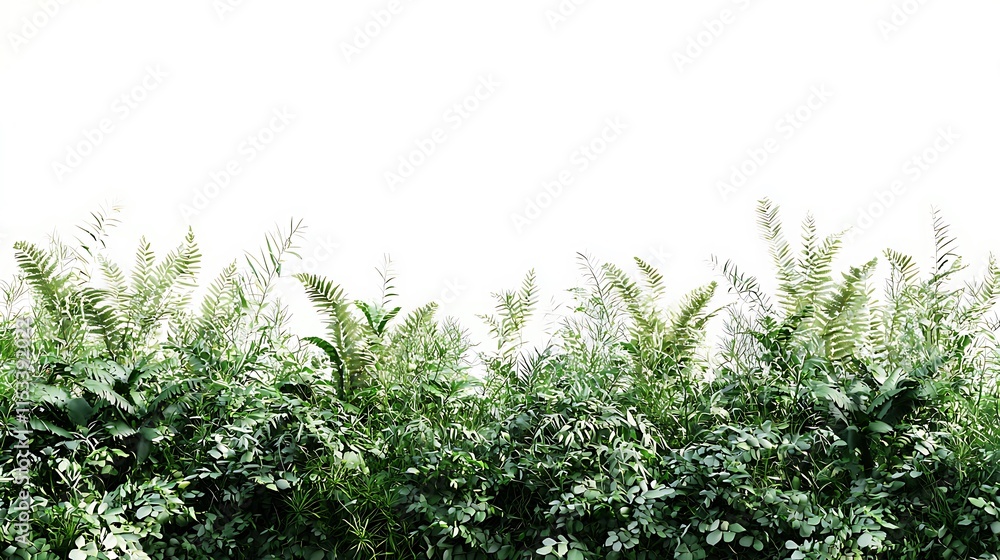 Lush Green Foliage Forms A Natural Border Lush Green Foliage Forms A Natural Border