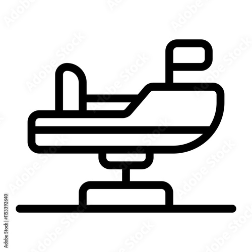 Spring Swing Boat Line Icon