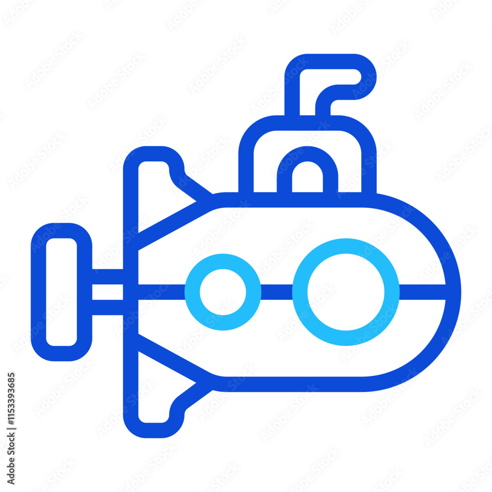 Submarine Duoline Icon Submarine Duoline Icon