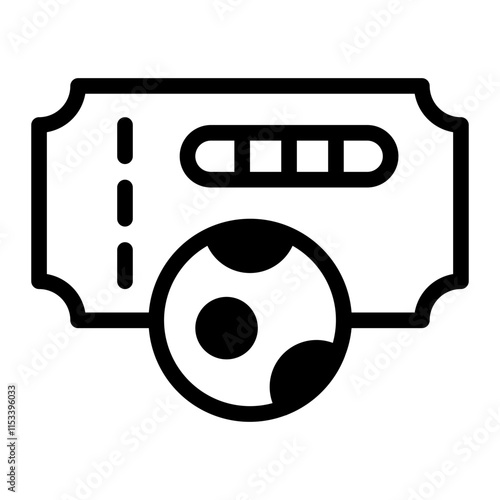 Ticket Glyph Icon