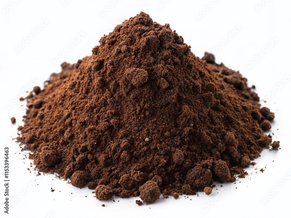 Top View Isolated Pile of Dirt and Soil on White Background - Stock Photo Top View Isolated Pile of Dirt and Soil on White Background - Stock Photo