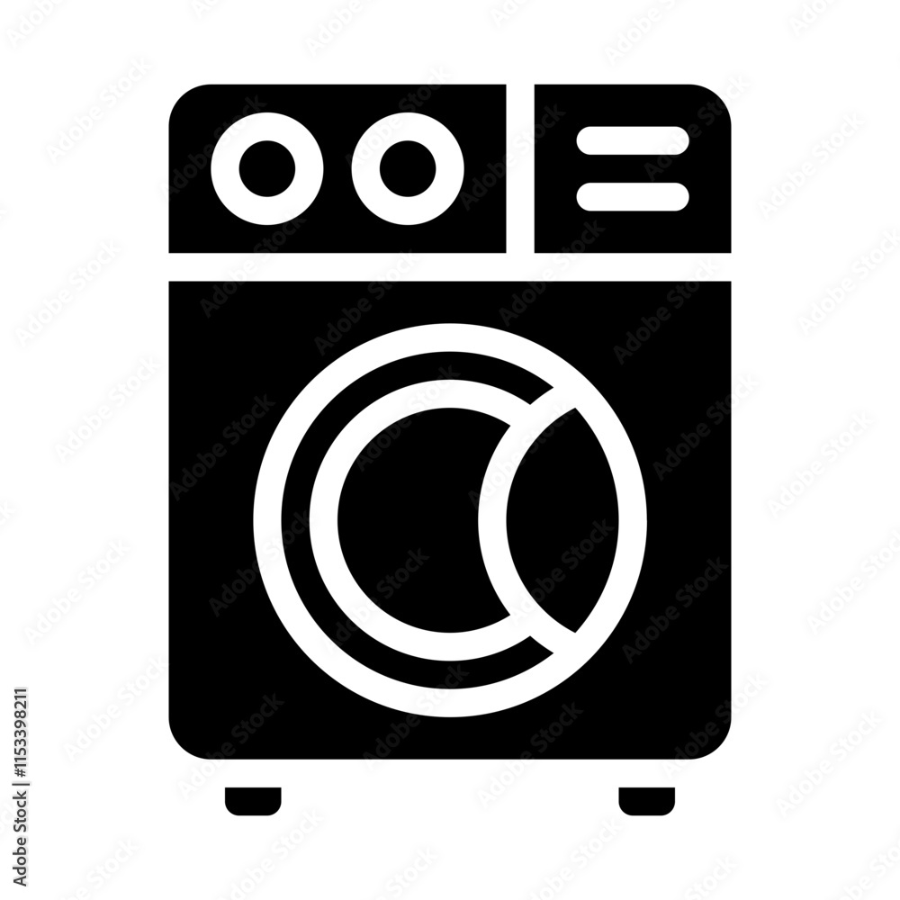 Washing Machine Solid Icon Washing Machine Solid Icon