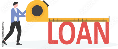 Taxation starting point, personal income tax, tax measurement, businessman with a tape measure for taxation

