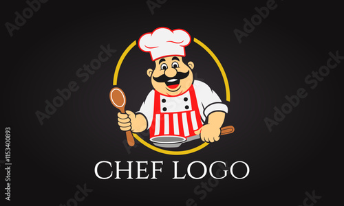 kitchen, chef logo, restaurant, cooking, logo, design, illustration, cook, 