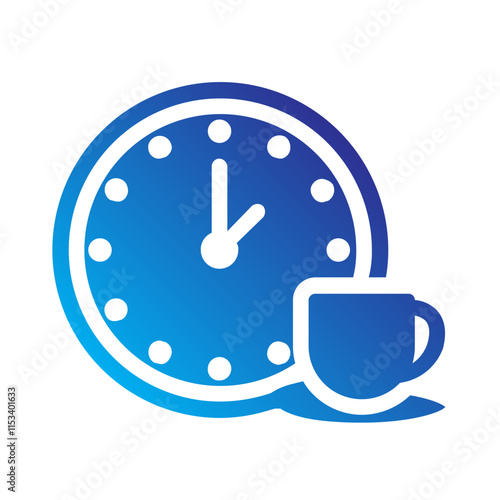 cofeebreak time flat gradient icon