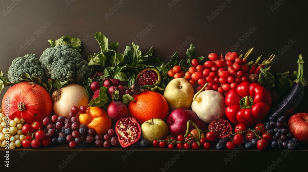 A Bountiful Harvest Of Colorful Fruits And Vegetables A Bountiful Harvest Of Colorful Fruits And Vegetables
