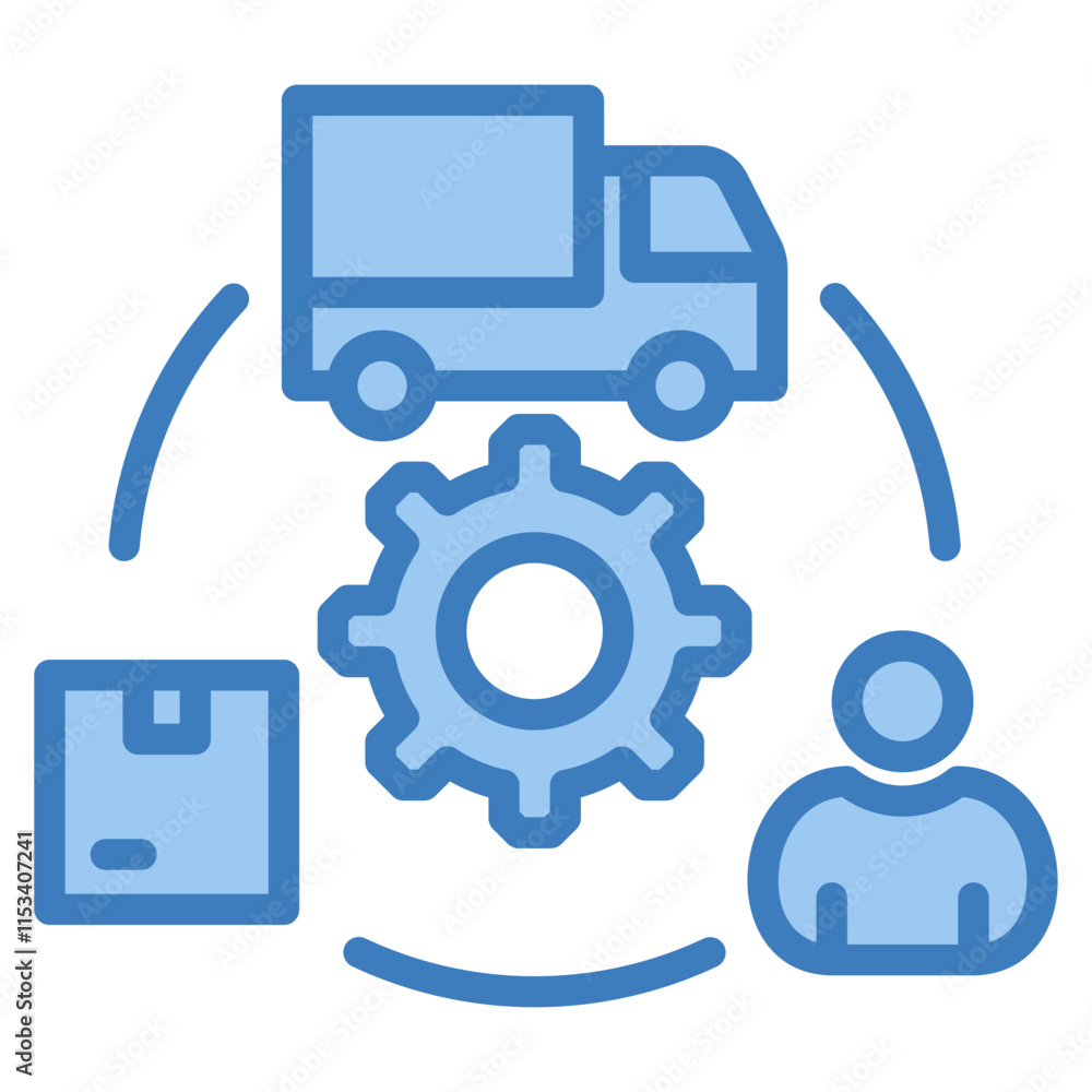 Supply Chain Management Icon Element For Design Supply Chain Management Icon Element For Design