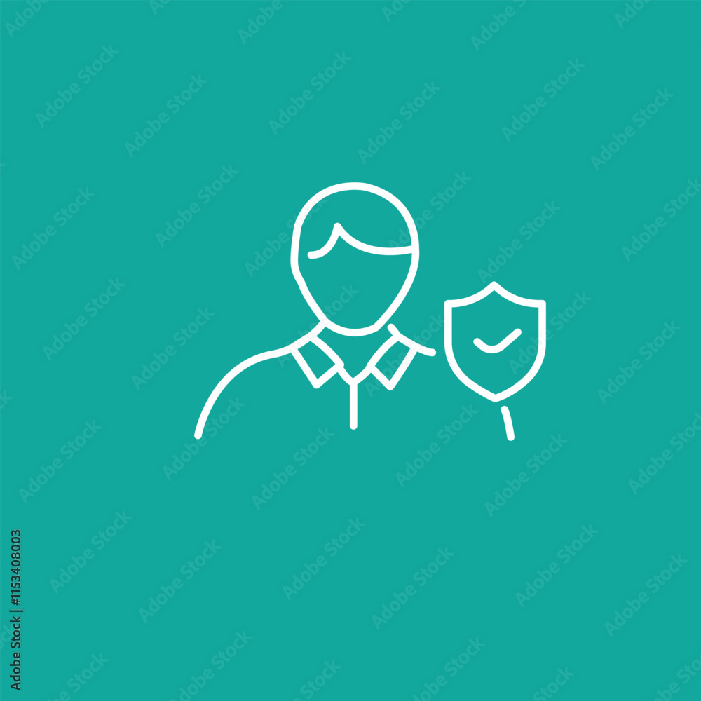 Safety, security, protection thin line icons. For website marketing design, logo, app, template, ui, etc. Vector illustration