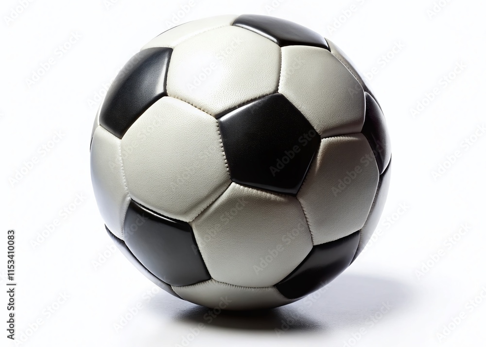 Classic Black and White Soccer Ball, Isolated, Clipping Path, Sport Photography Classic Black and White Soccer Ball, Isolated, Clipping Path, Sport Photography