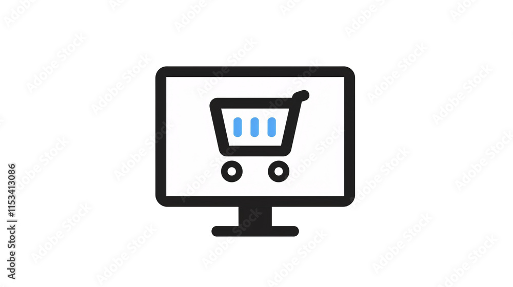 a computer screen with a shopping cart on it a computer screen with a shopping cart on it