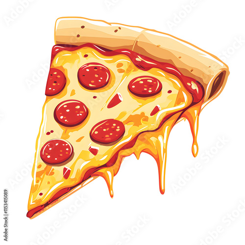 a slice of pizza with pepperoni and cheese