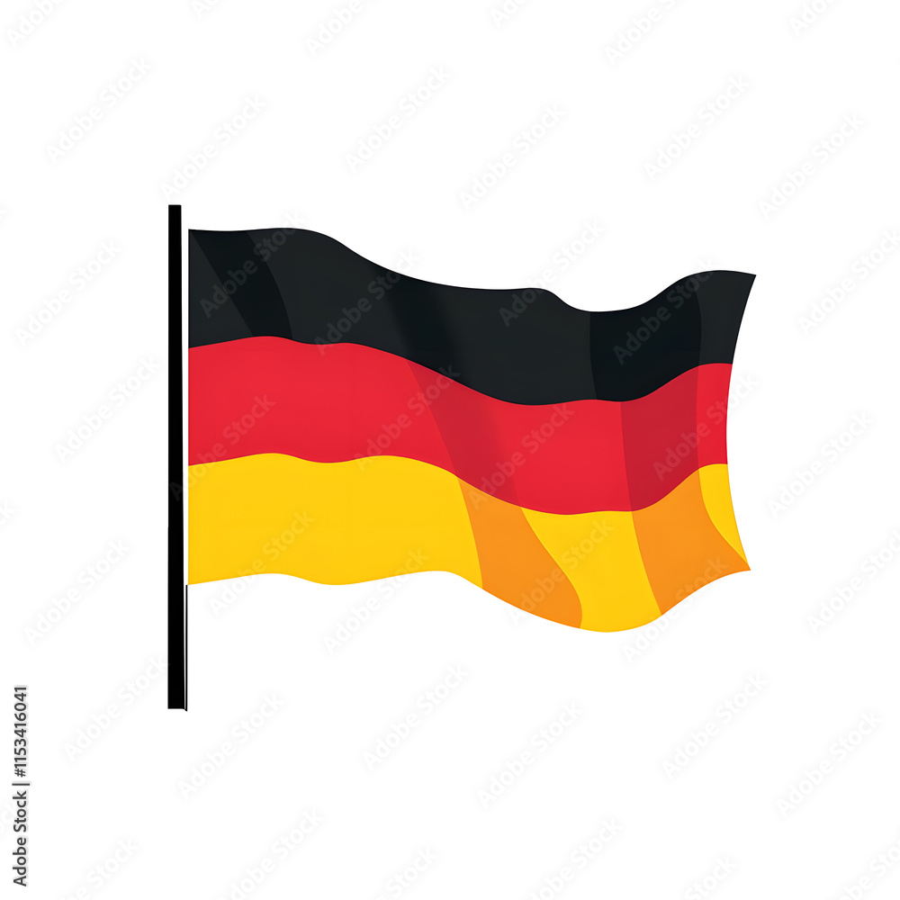 Naklejka premium a red yellow and black flag